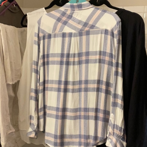 Rails Hunter White Slate Rose Light Flannel Shirt XL - Picture 5 of 5